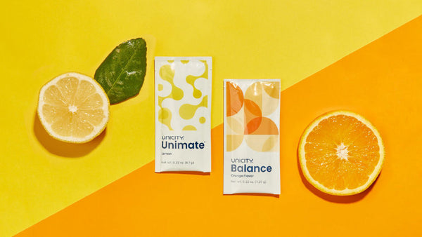 Unicity FEEL GREAT System - NATURAL ORANGE BALANCE - LEMON UNIMATE